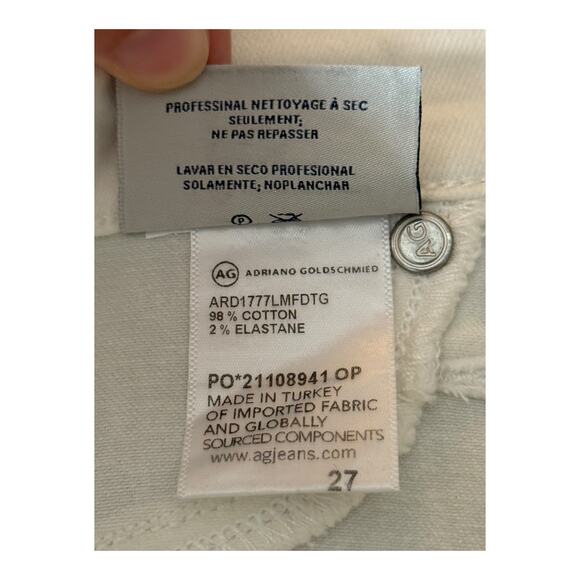 AG Adriano Goldschmied Farrah ankle high rise skinny gray sparkle size 27 - Picture 9 of 11